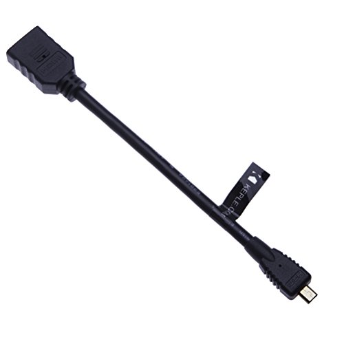 Micro HDMI zu HDMI Kabel Adapter Buchse Konverter Kompatibel mit Lumix DMC DMC- HC HC- Series GH4 FZ1000 FZ300 FZ330 GF7 GF7K GH4A GH4H TZ61 TZ70 TZ71 TZ80 TZ81 TZ100 TZ101 Videokamera von Keple