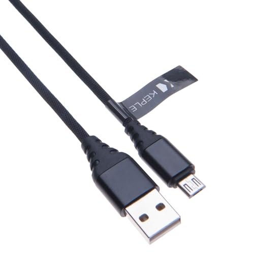 Micro USB Kabel Nylon Geflochtenes Ladekabel Kompatibel mit Samsung Galaxy Tab S, Tab S 8.4, Tab S 10.5, Tab S2 8.0, Tab S2 9.7, Tab A 7.0, Tab A 8.0, Tab A 9.7, Tab A 10.1 | USB B (1m) von Keple