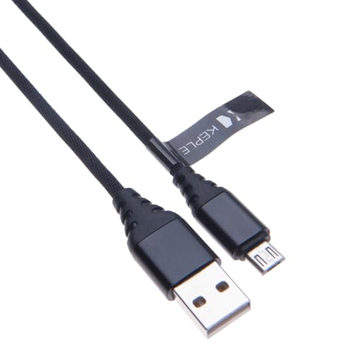 Micro USB Kabel Schnellladekabel Nylon geflochtenes Ladegerät Kompatibel mit Game Controllers PS4 / PS3, Xbox One/One S/One X/Elite Steuerung USB B (0.5m) von Keple