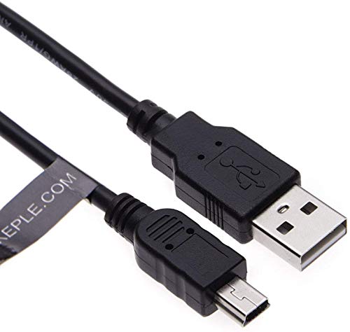 Mini USB Kabel 5m Ladegerät Kompatibel mit Garmin Nuvi 42, 52, 52LM, 54LM, 55LM, 57LM, 67LM, 68LM, 860, Garmin GPS Edge 200, 500, 510, 605, 705, 800, 810 | Sat NAV GPS Navigation Aufladen im Auto von Keple