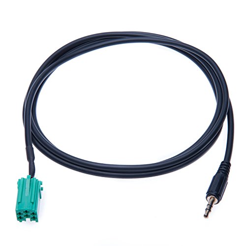 Music Interface AUX In Kabel Adapter 3.5mm Audio Klinke MP3 Stecker Kompatibel mit Samsung Galaxy, HTC ONE, Huawei, Sony Xperia, Lumia, LG, bis OEM (2005-2011) Renault Clio, Espace, Kangoo, Laguna von Keple