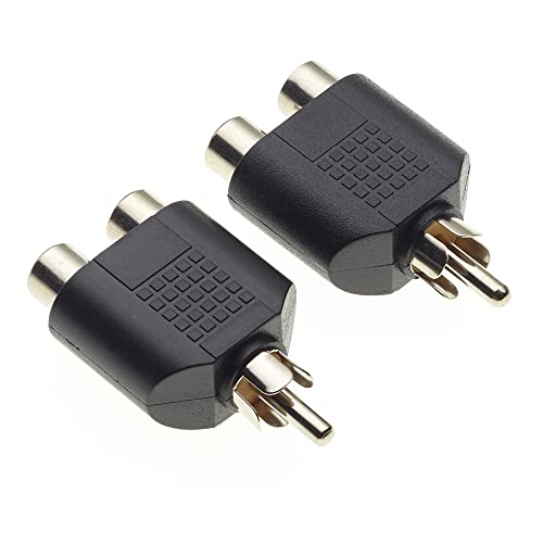 Keple RCA Stecker Phono Splitter Joiner Adapter 2 x RCA Buchsen, 2 Stück Keple RCA Stecker Phono Splitter Joiner Adapter 2 x RCA Buchsen, 2 Stück von Keple