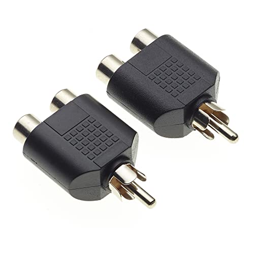 RCA Stecker Phono Splitter Joiner Adapter 2 x RCA Buchsen, 2 Stück von Keple