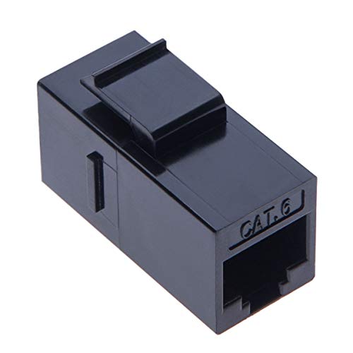 RJ45 Kupplung RJ45-Koppler-Adapter RJ45-Buchse, Buchse, Splitter-Anschluss Ethernet-Joiner-Extender für CAT6, CAT5, CAT5e LAN-Patch-Netzwerkkabelverlängerung und Keystone-Wandblende Schwarz RJ45 Kupplung RJ45-Koppler-Adapter RJ45-Buchse, Buchse, Splitter-Anschluss Ethernet-Joiner-Extender für CAT6, CAT5, CAT5e LAN-Patch-Netzwerkkabelverlängerung und Keystone-Wandblende Schwarz von Keple
