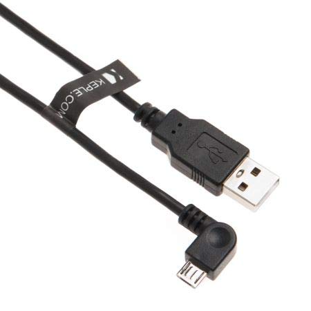 Rechtwinkliges Micro-USB-Kabel, 90 Grad abgewinkeltes Lade- und Datensynchronisierungskabel im Auto-Ladekabel, kompatibel mit Tomtom Start 50, 20, 25, 40, 35, 30, 60 GPS-Sat-Navigationssystem 1m von Keple