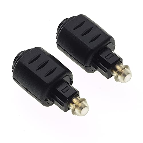 Toslink-Stecker 2 Stück, Mini-Toslink Auf Toslink-Adapter - Optischer Mini-Toslink-Audiostecker Auf Toslink, Digitales S/Pdif-Kabel/Glasfaserkabel für Soundbars, Stereoanlagen/Verstärker, Hi-Fi von Keple