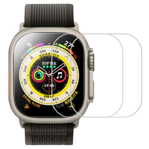 Kepuch Bildschirmschutz für Apple Watch Ultra 1/Ultra 2 49mm - Gehärtetes Glas 2 Pack von Kepuch