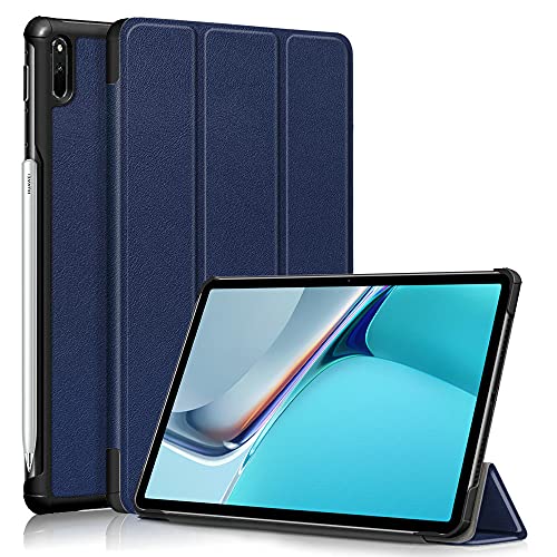 Kepuch Custer Hülle für Huawei MatePad 11" 2021,Smart PU-Leder Hüllen Schutzhülle Tasche Case Cover für Huawei MatePad 11" 2021 - Blau von Kepuch