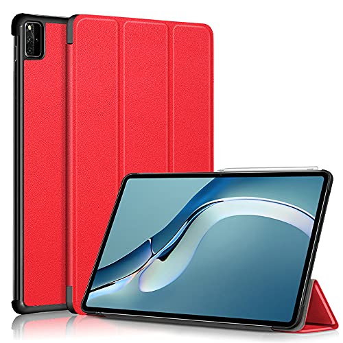 Kepuch Custer Hülle für Huawei MatePad Pro 12.6,Smart PU-Leder Hüllen Schutzhülle Tasche Case Cover für Huawei MatePad Pro 12.6 - Rot von Kepuch