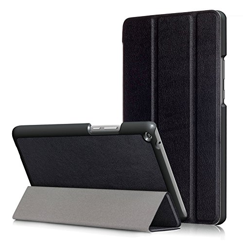 Kepuch Custer Hülle für Huawei MediaPad T3 8.0,Smart PU-Leder Hüllen Schutzhülle Tasche Case Cover für Huawei MediaPad T3 8.0 - Schwarz von Kepuch