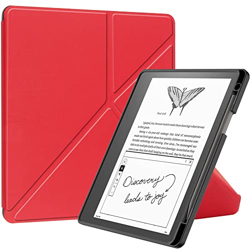 Kepuch Custer Hülle für Kindle Scribe 10.2" 2022,Smart PU-Leder Hüllen Schutzhülle Tasche Case Cover für Kindle Scribe 10.2" 2022 - Rot von Kepuch