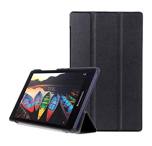 Kepuch Custer Hülle für Lenovo Tab 3 8 TB3-850F TB3-850M/Tab 2 A8-50F,Smart PU-Leder Hüllen Schutzhülle Tasche Case Cover für Lenovo Tab 3 8 TB3-850F TB3-850M/Tab 2 A8-50F - Schwarz von Kepuch