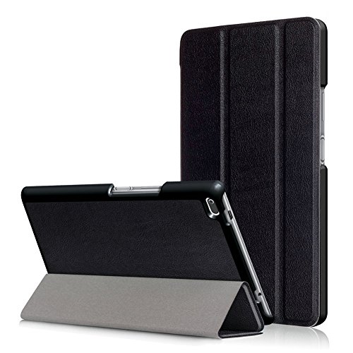 Kepuch Custer Hülle für Lenovo Tab 4 8 TB-8504F TB-8504N,Smart PU-Leder Hüllen Schutzhülle Tasche Case Cover für Lenovo Tab 4 8 TB-8504F TB-8504N - Schwarz von Kepuch