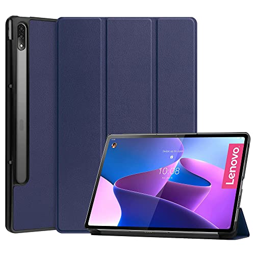 Kepuch Custer Hülle für Lenovo Tab P12 Pro TB-Q706F 12.6",Smart PU-Leder Hüllen Schutzhülle Tasche Case Cover für Lenovo Tab P12 Pro TB-Q706F 12.6" - Blau von Kepuch