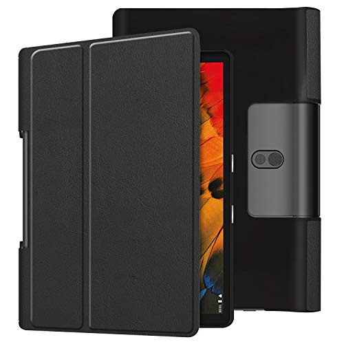 Kepuch Custer Hülle für Lenovo Yoga Smart Tab YT-X705F / Yoga Tab 5,Smart PU-Leder Hüllen Schutzhülle Tasche Case Cover für Lenovo Yoga Smart Tab YT-X705F / Yoga Tab 5 - Schwarz von Kepuch