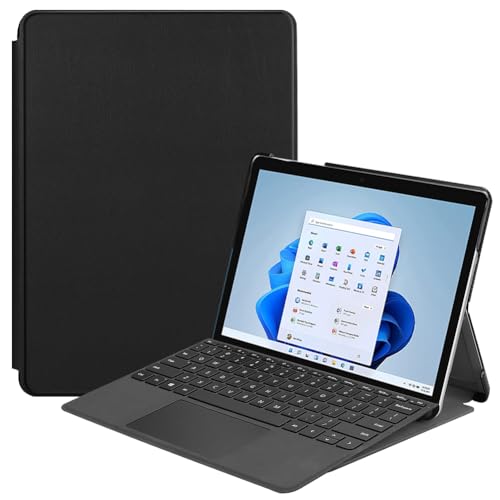 Kepuch Custer Hülle für Surface Go 4 2023, Go 3 2021, Go 2 2020, Go 2018,Smart PU-Leder Hüllen Schutzhülle Tasche Case Cover - Schwarz von Kepuch