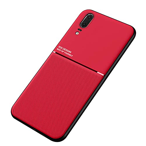 Kepuch Mowen Hülle Hüllen Case Eingebaute Metallplatte für Huawei P20 - Rot von Kepuch