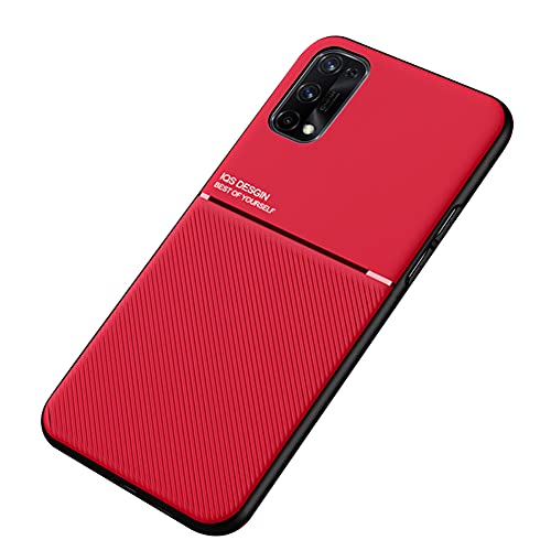 Kepuch Mowen Hülle Hüllen Case Eingebaute Metallplatte für Oppo Realme 7 Pro - Rot von Kepuch