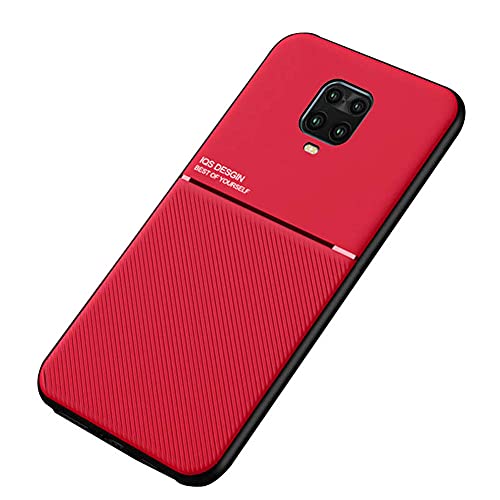 Kepuch Quartz Hülle Hüllen Case Eingebaute Metallplatte für Poco M2 Pro, Xiaomi Redmi Note 9S/Note 9 Pro/Note 9 Pro Max - Rot von Kepuch