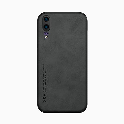Kepuch Silklike Hülle für Huawei P20 - Hüllen Case Eingebaute Metallplatte für Huawei P20 - Schwarz von Kepuch