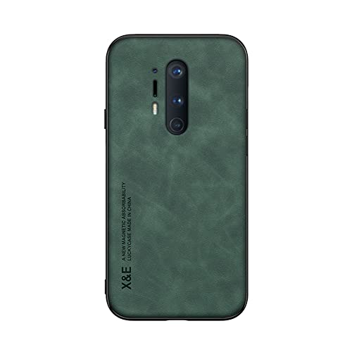 Kepuch Silklike Hülle für Oneplus 8 Pro - Hüllen Case Eingebaute Metallplatte für Oneplus 8 Pro - Grün von Kepuch