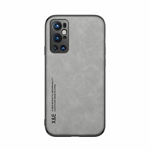 Kepuch Silklike Hülle für Oneplus 9 Pro - Hüllen Case Eingebaute Metallplatte für Oneplus 9 Pro - Grau von Kepuch