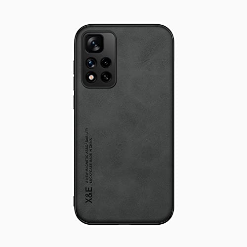 Kepuch Silklike Hülle für Redmi Note 11 Pro(China)/Note 11 Pro+,Poco X4 - Hüllen Case Eingebaute Metallplatte für Redmi Note 11 Pro(China)/Note 11 Pro+,Poco X4 - Schwarz von Kepuch