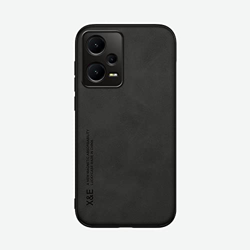 Kepuch Silklike Hülle für Redmi Note 12 Pro+ 5G - Hüllen Case Eingebaute Metallplatte für Redmi Note 12 Pro+ 5G - Schwarz von Kepuch