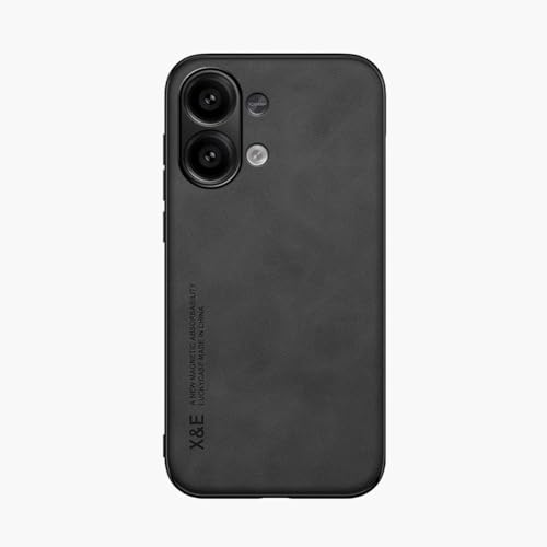 Kepuch Silklike Hülle für Redmi Note 13 4G - Hüllen Case Eingebaute Metallplatte für Redmi Note 13 4G - Schwarz von Kepuch