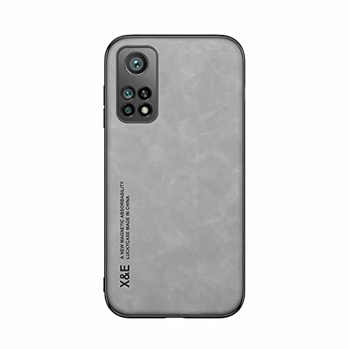 Kepuch Silklike Hülle für Xiaomi 10T/10T Pro/K30S - Hüllen Case Eingebaute Metallplatte für Xiaomi 10T/10T Pro/K30S - Grau von Kepuch