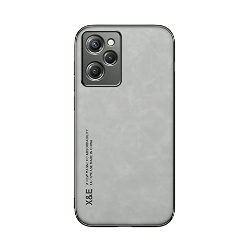 Kepuch Silklike Hülle für Xiaomi Poco X5 Pro 5G/Redmi Note 12 Pro Speed - Hüllen Case Eingebaute Metallplatte für Xiaomi Poco X5 Pro 5G/Redmi Note 12 Pro Speed - Grau von Kepuch