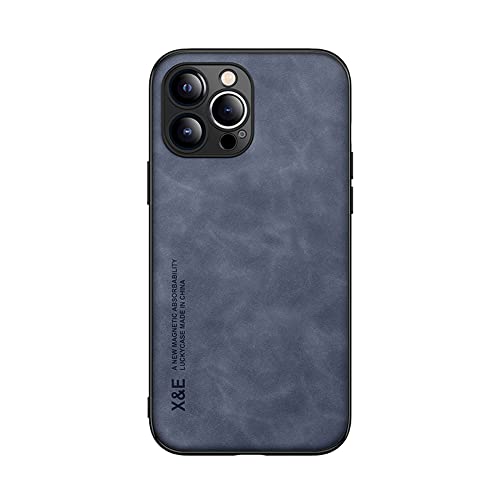 Kepuch Silklike Hülle für iPhone 13 Pro Max 6.7" - Hüllen Case Eingebaute Metallplatte für iPhone 13 Pro Max 6.7" - Blau von Kepuch