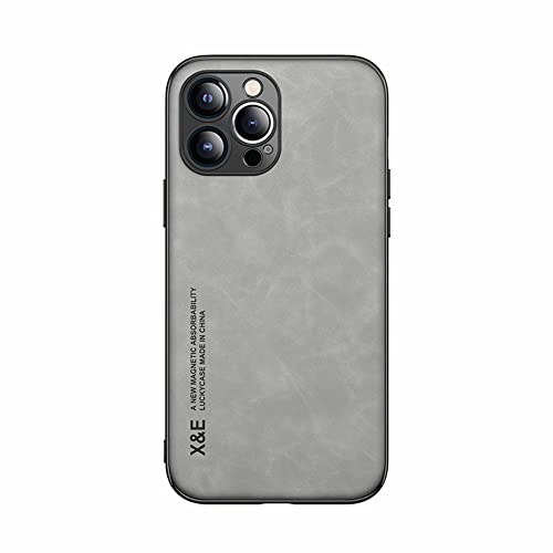 Kepuch Silklike Hülle für iPhone 13 Pro Max 6.7" - Hüllen Case Eingebaute Metallplatte für iPhone 13 Pro Max 6.7" - Grau von Kepuch