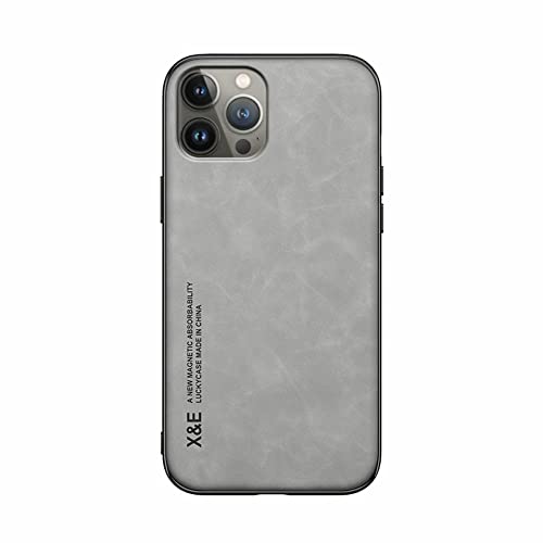 Kepuch Silklike Hülle für iPhone 14 - Hüllen Case Eingebaute Metallplatte für iPhone 14 - Grau von Kepuch