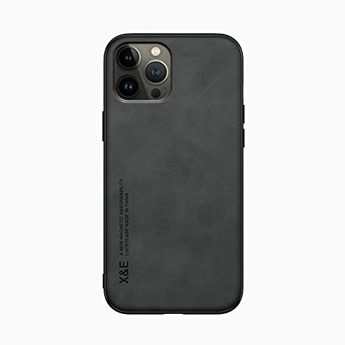 Kepuch Silklike Hülle für iPhone 14 - Hüllen Case Eingebaute Metallplatte für iPhone 14 - Schwarz von Kepuch