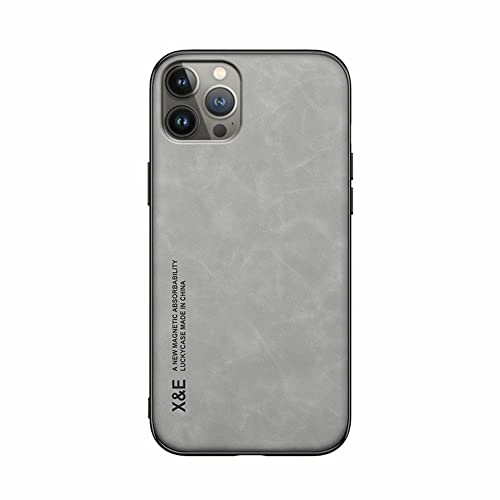 Kepuch Silklike Hülle für iPhone 14 Plus - Hüllen Case Eingebaute Metallplatte für iPhone 14 Plus - Grau von Kepuch