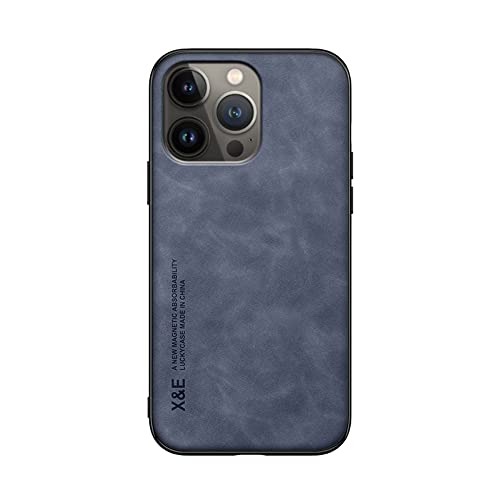 Kepuch Silklike Hülle für iPhone 14 Pro - Hüllen Case Eingebaute Metallplatte für iPhone 14 Pro - Blau von Kepuch