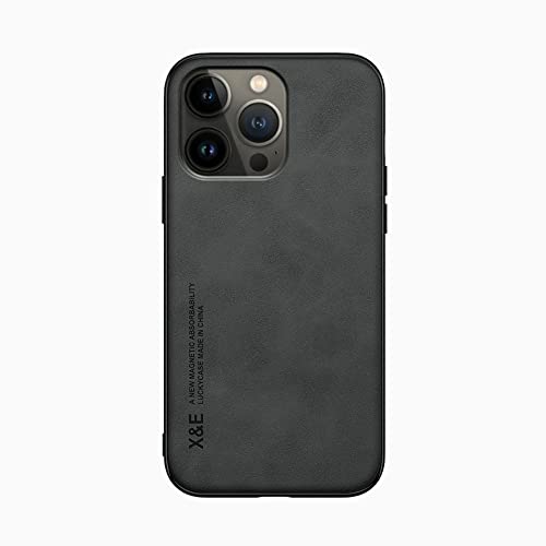 Kepuch Silklike Hülle für iPhone 14 Pro - Hüllen Case Eingebaute Metallplatte für iPhone 14 Pro - Schwarz von Kepuch