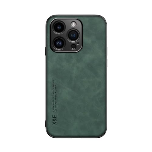 Kepuch Silklike Hülle für iPhone 15 Pro - Hüllen Case Eingebaute Metallplatte für iPhone 15 Pro - Grün von Kepuch
