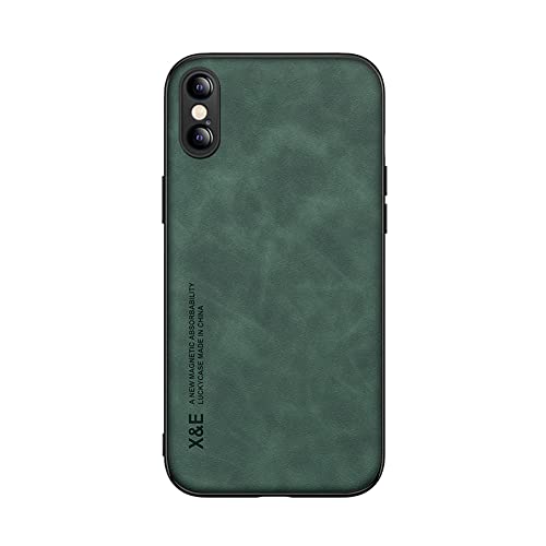 Kepuch Silklike Hülle für iPhone X XS - Hüllen Case Eingebaute Metallplatte für iPhone X XS - Grün von Kepuch