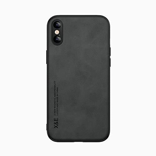 Kepuch Silklike Hülle für iPhone X XS - Hüllen Case Eingebaute Metallplatte für iPhone X XS - Schwarz von Kepuch