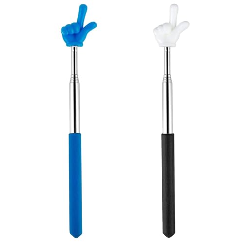 2 Stück Zeigestab Ausziehbar, Teleskop Lehrer Zeiger, Klassenzimmer Finger Zeigestock, Edelstahl Ausziehbarer Zeigestab für Unterricht im Klassenzimmer, Vorlesungen und Lesen-Schwarz&Blau 2 Stück Zeigestab Ausziehbar, Teleskop Lehrer Zeiger, Klassenzimmer Finger Zeigestock, Edelstahl Ausziehbarer Zeigestab für Unterricht im Klassenzimmer, Vorlesungen und Lesen-Schwarz&Blau von Keratobleem