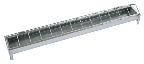 Kerbl 71303 Futtertrog verzinkt, 100 cm lang, 10 cm breit, für Hennen von Kerbl Hobbyfarming
