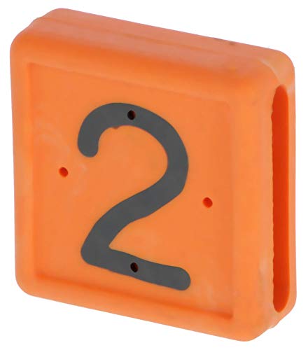 Fußbandnummer, 1-stellig, Nr. 2 - orange, 10 St. von Kerbl