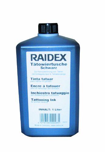 Kerbl Spezial-Tätowiertusche 1ltr. Orig.Raidex von Kerbl
