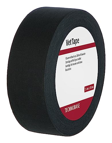 VetTape Klauenverband schwarz, mit Kautschukkleber, 50 m von Kerbl