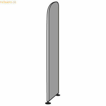 Kerkmann Abschlusswange Büroregal Dante (mit Rückwand) HxT 1900x325mm von Kerkmann