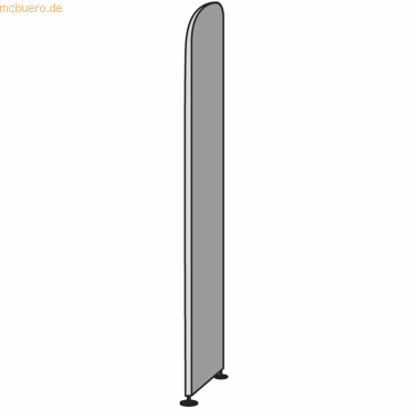 Kerkmann Abschlusswange Büroregal Dante (mit Rückwand) HxT 2250x325mm von Kerkmann