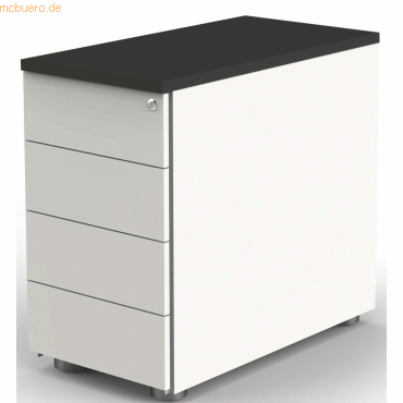 Kerkmann Anstellcontainer 4 Schubladen BxTxH 43x80x72-76cm mit Zentral von Kerkmann