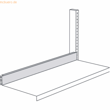 Kerkmann Anstoßleiste für Bibliotheks-Regal Univers Breite 100cm licht von Kerkmann